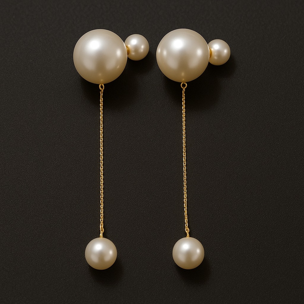 Pearl Whisper Jacket Drop Earrings - Picture 2 of 4